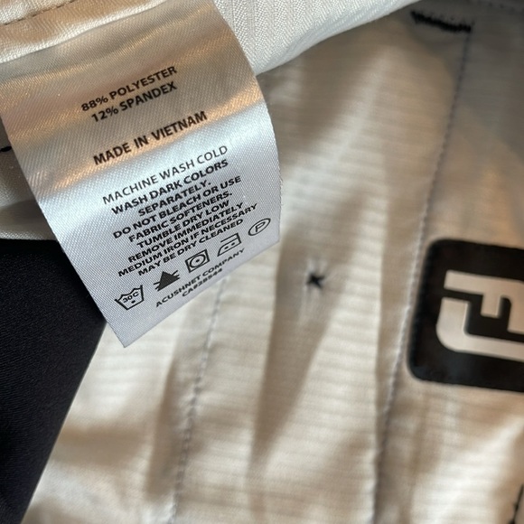 Men’s FootJoy Black Golf Slacks size 36 x 32 athletic pants - Picture 4 of 6